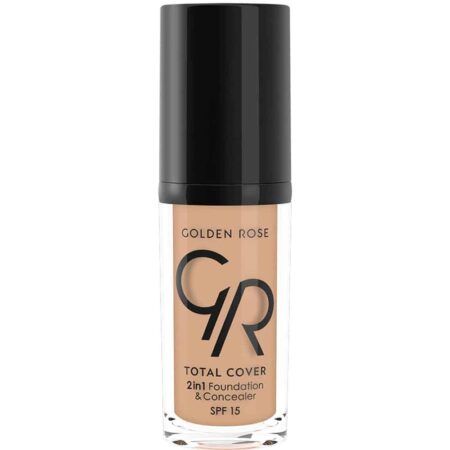 GOLDEN ROSE TOTAL COVER 2IN1 FOUNDATION&CONCEALER - GR 15